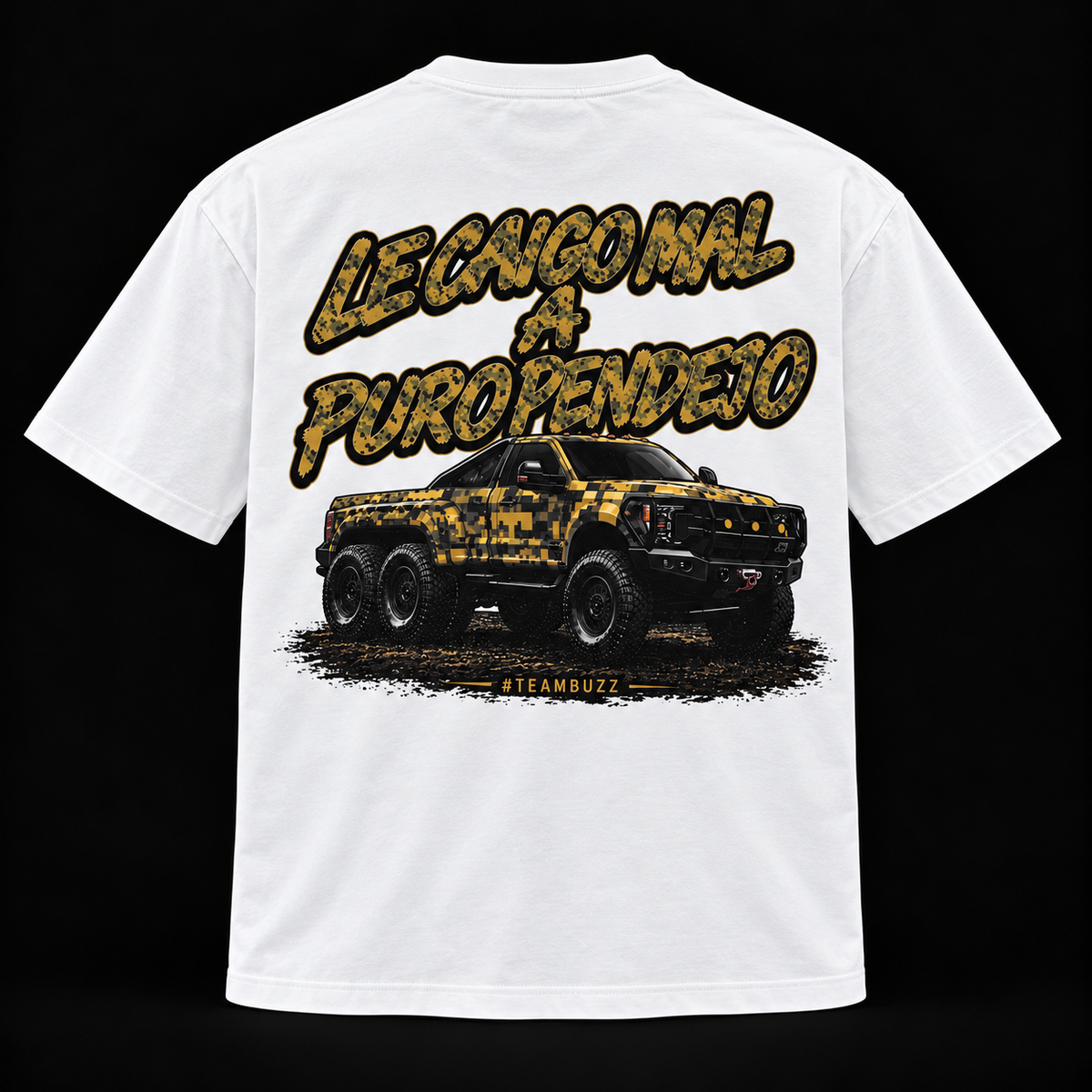 ACTIVO - T-Shirt |  #TEAMBUZZ WHITE