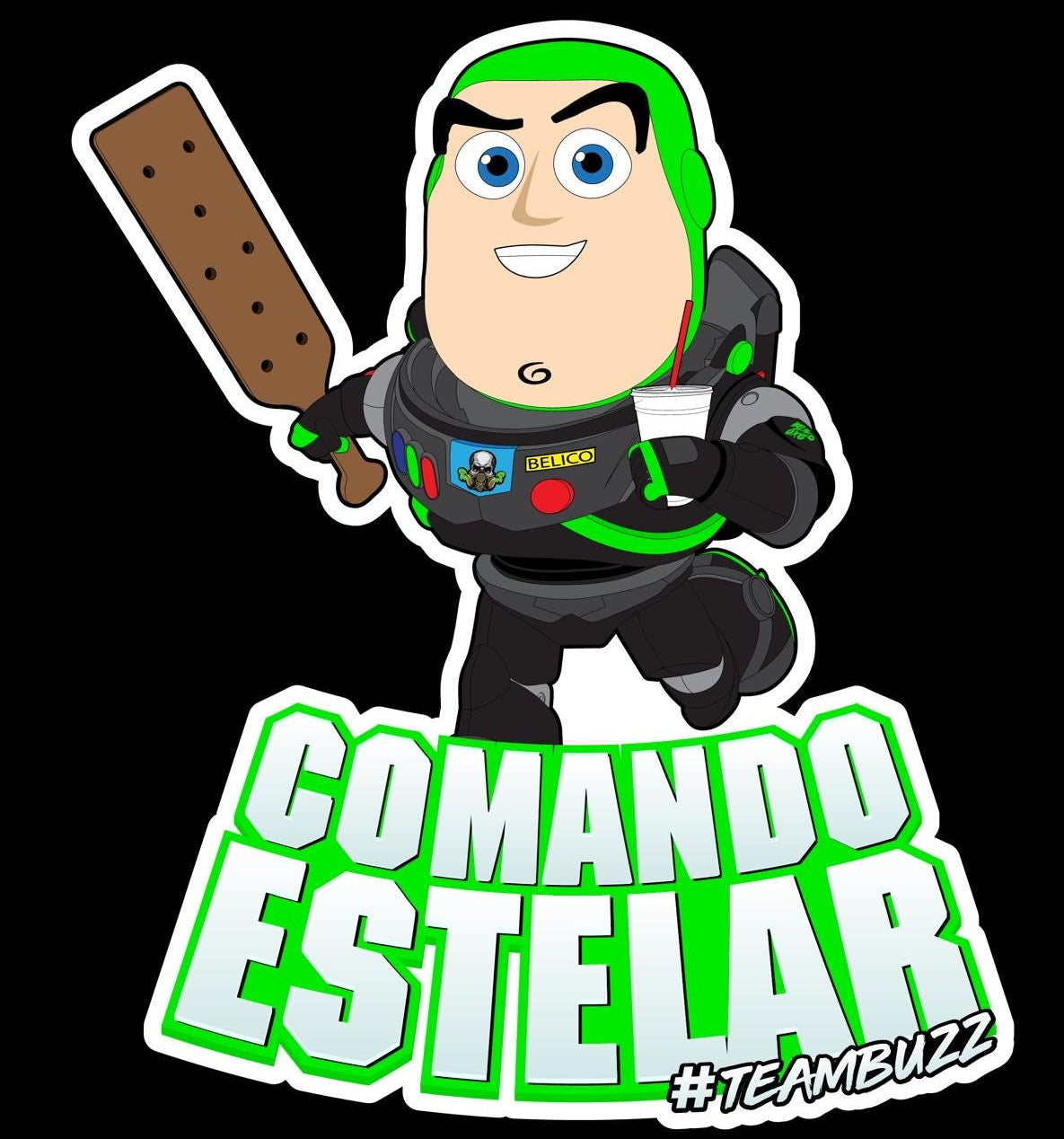 Sticker MINI - “Comando Estelar BELICO” – Phone / Laptop