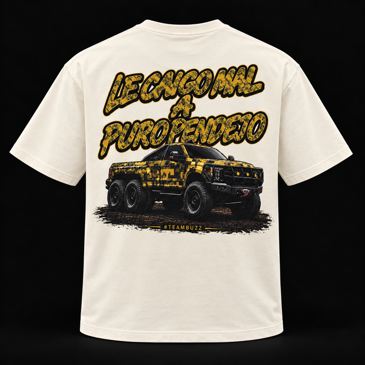 ACTIVO - T-Shirt |  #TEAMBUZZ BEIGE
