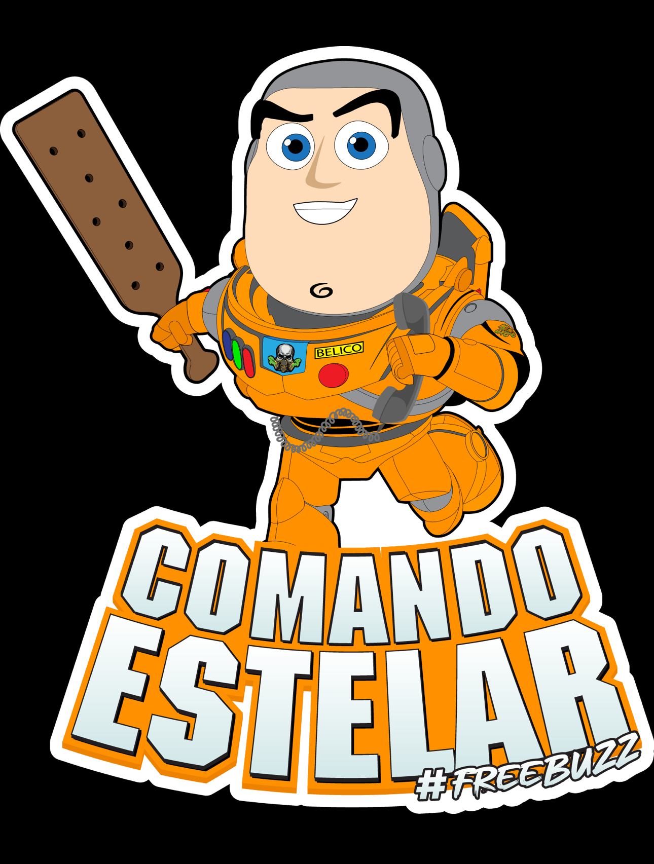 Sticker “Comando Estelar #FREEBUZZ”