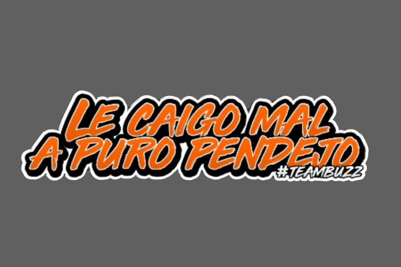 Sticker “Le caigo mal a puro pend*jo – #TeamBuzz - Edición especial” Orange